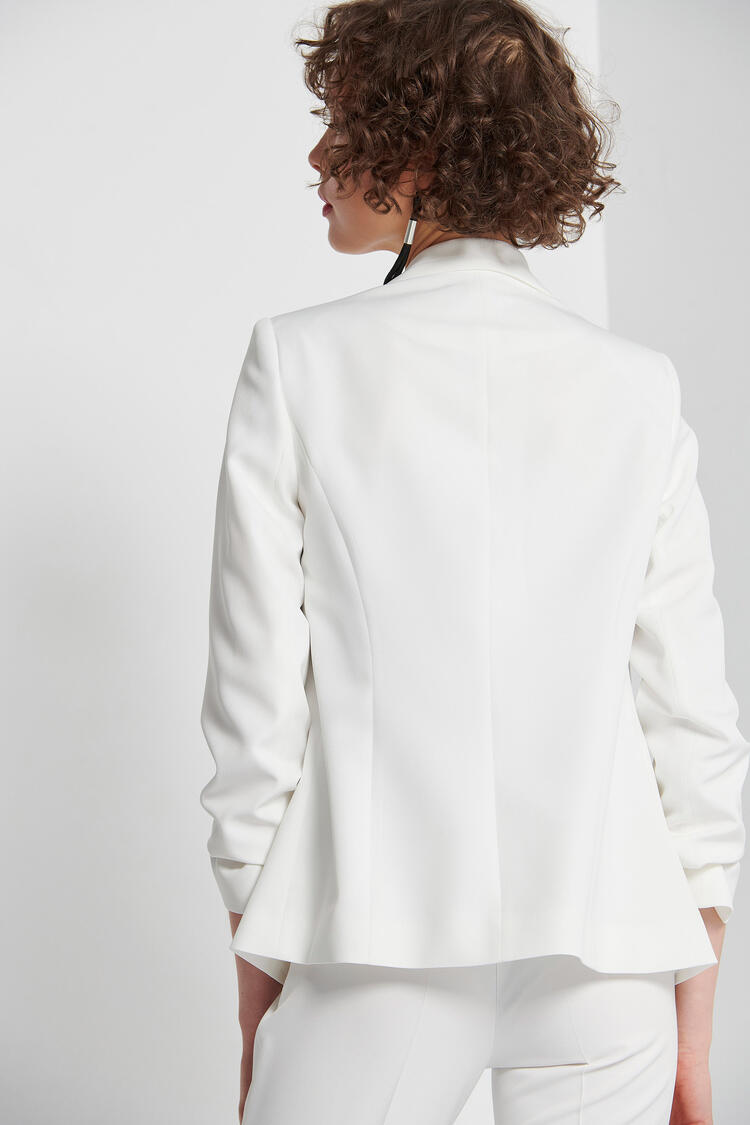Single button jacket - WHITE S