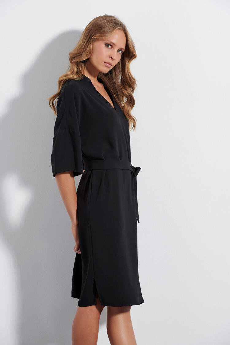 Dress with mao collar - Black S