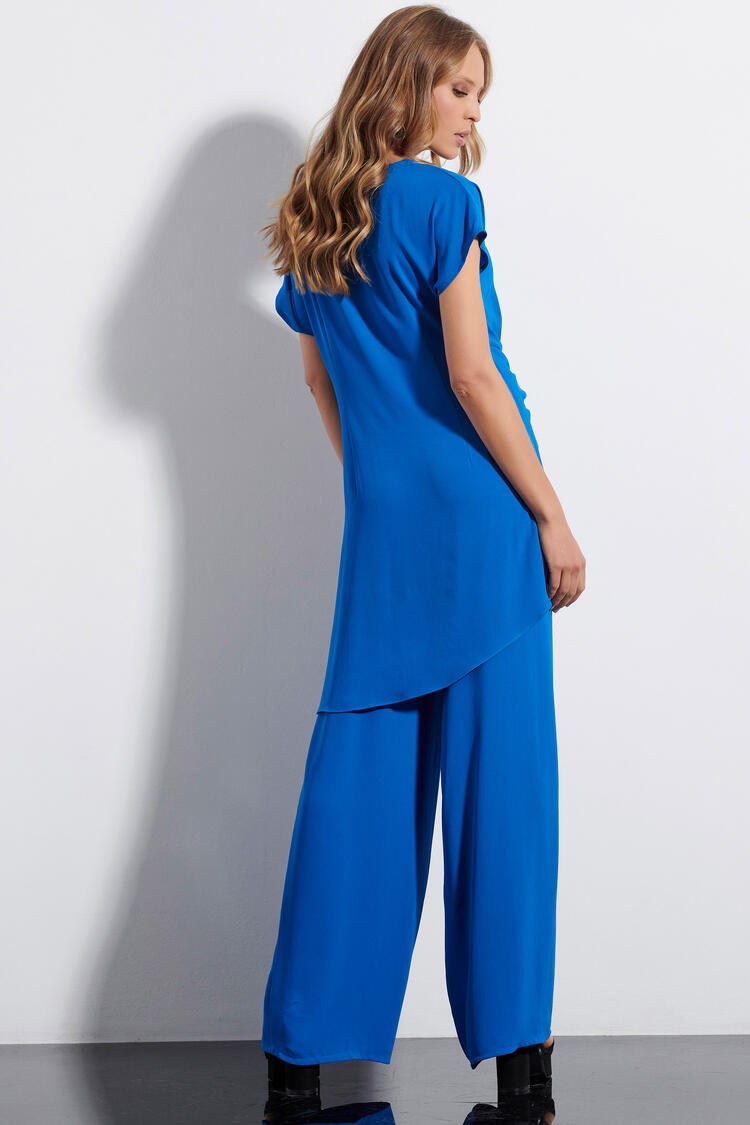 Pants with elastic waist - Electric Blue XXL