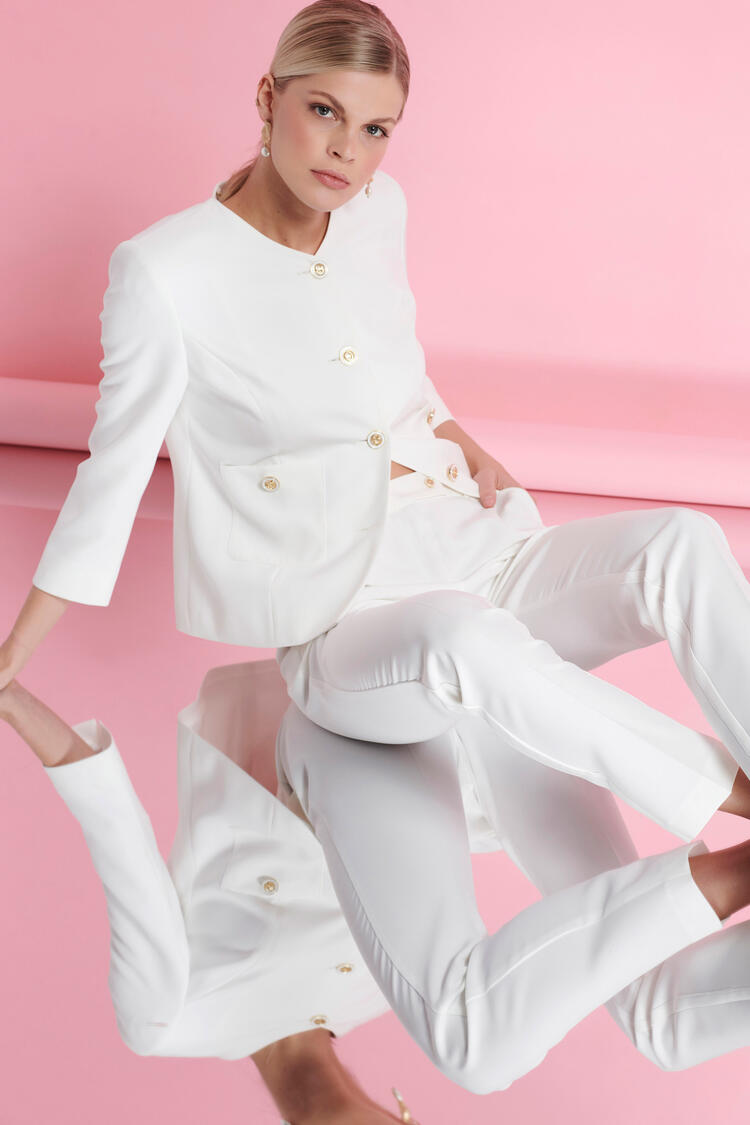 Jacket with 3/4 sleeves - White S