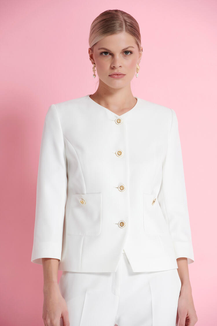 Jacket with 3/4 sleeves - White S