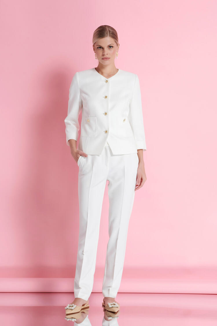 Jacket with 3/4 sleeves - White S