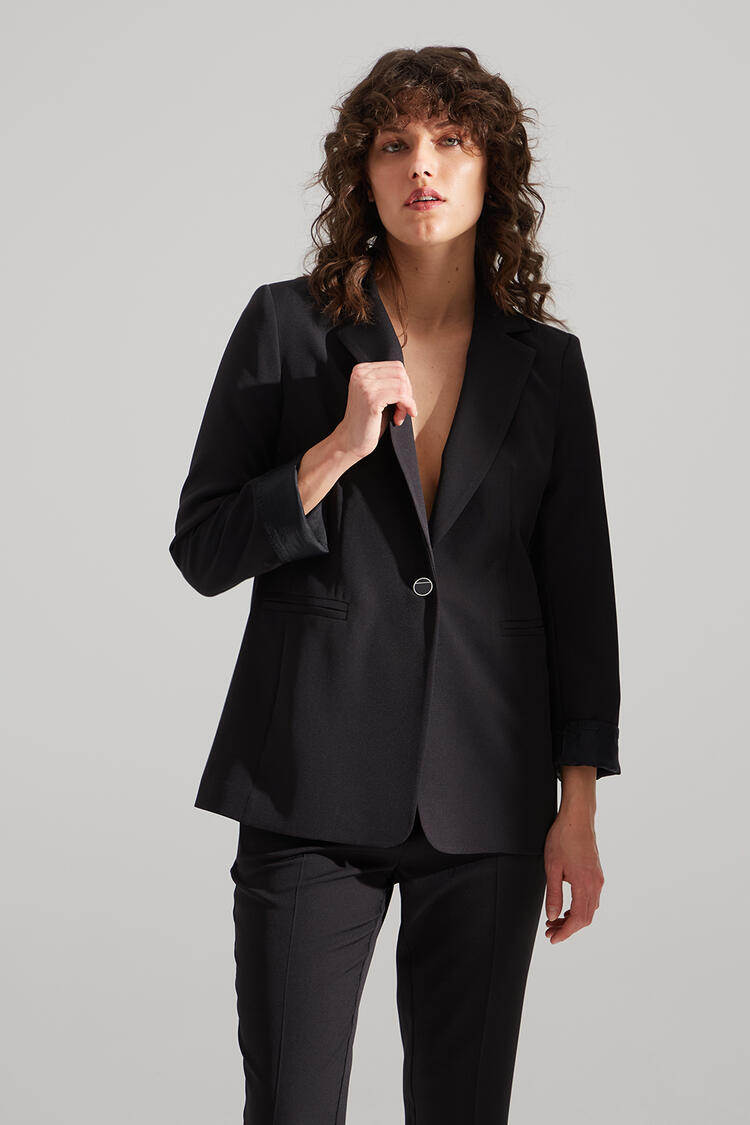Single button jacket - Black XL