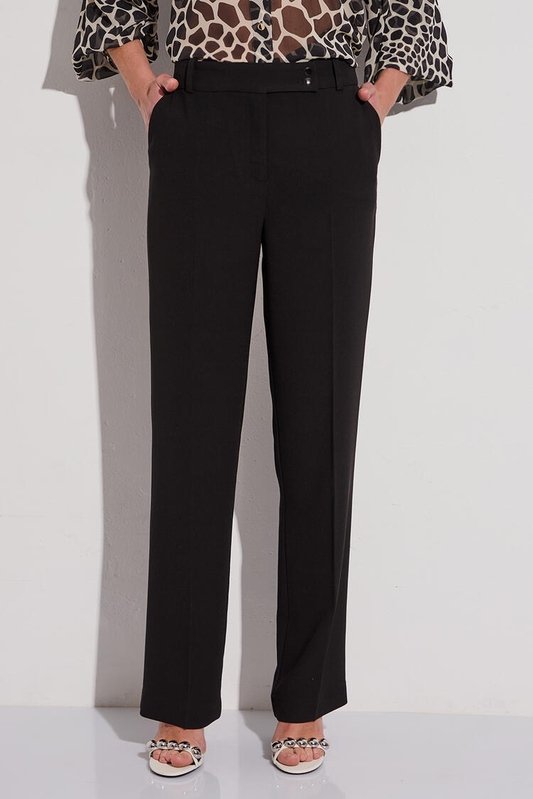 Pants in a straight line - Black XXL