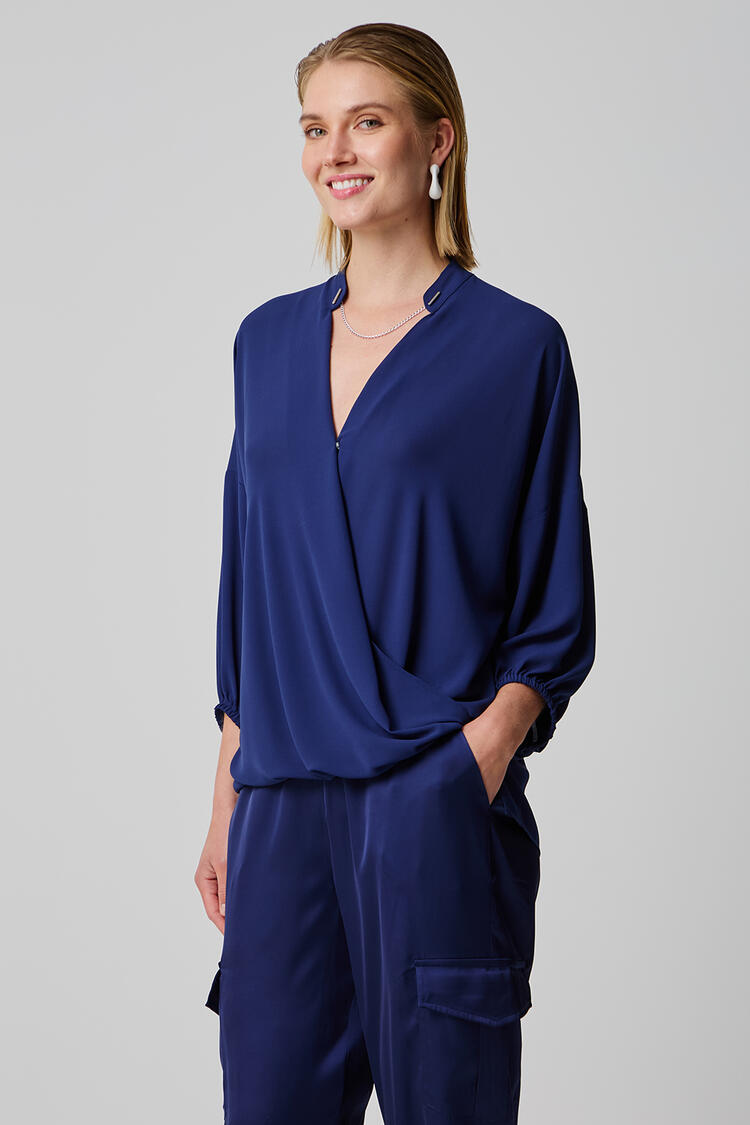 Cruise blouse with detachable chain - Blue S