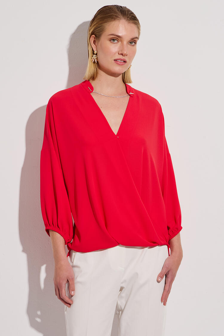 Cruise blouse with detachable chain - Red S