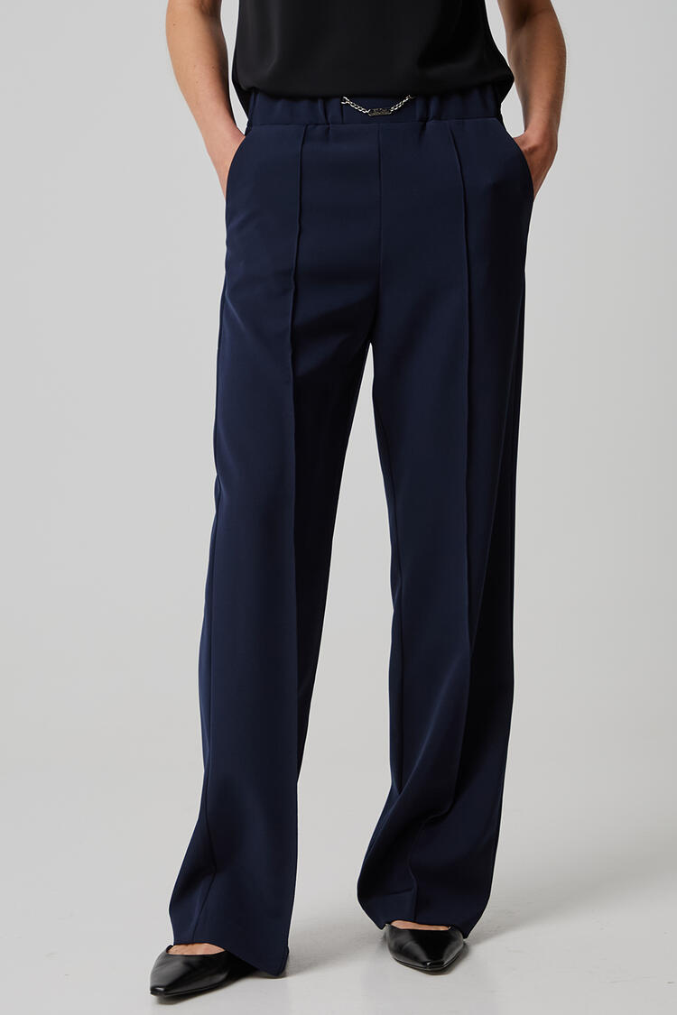 Pants with elastic belt - Blue S