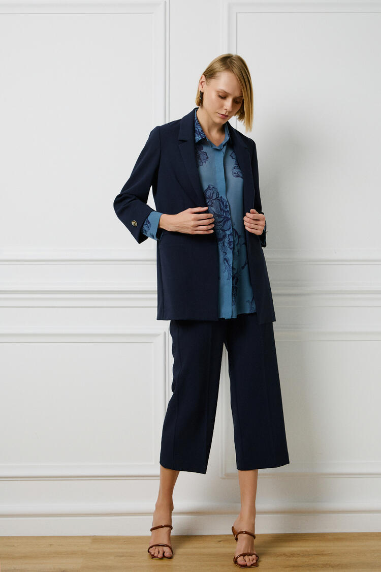 Jacket with 3/4 sleeves - Blue S