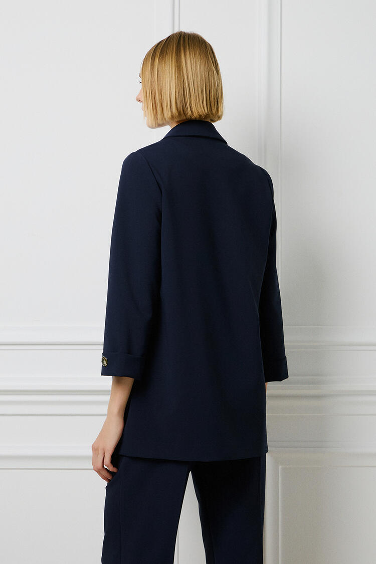 Jacket with 3/4 sleeves - Blue S