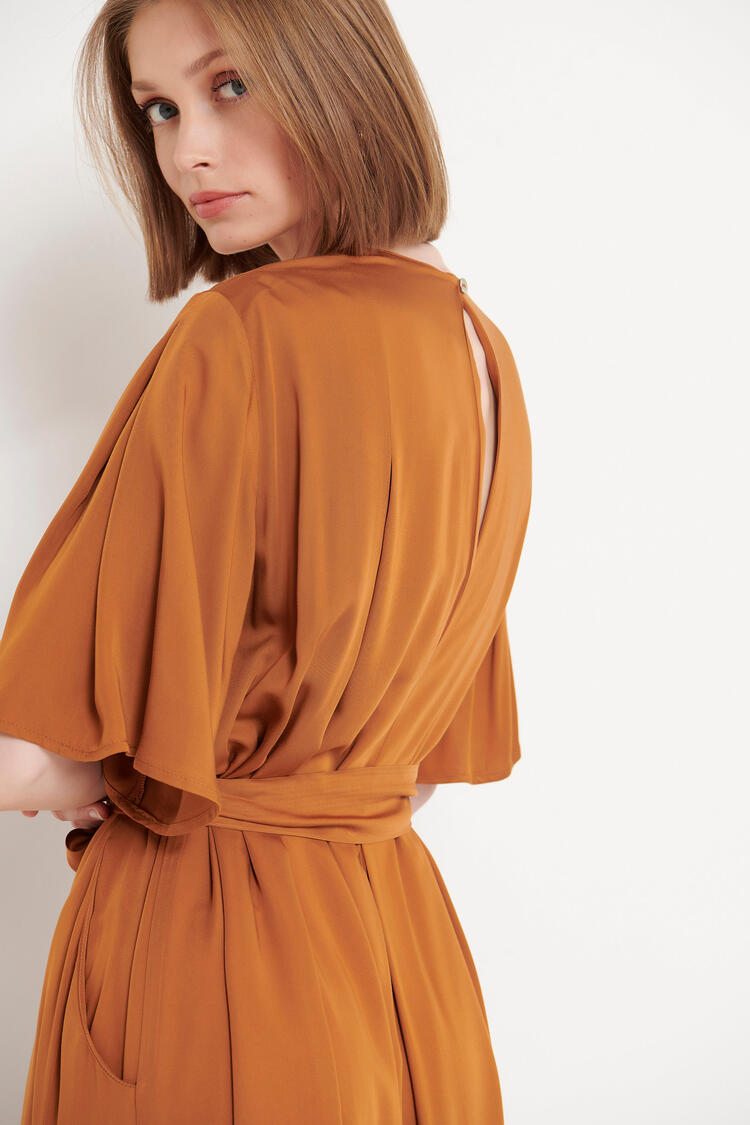 Cropped jumpsuit - Taupe S/M