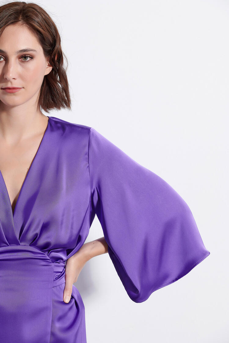 Satin blouse - Purple M