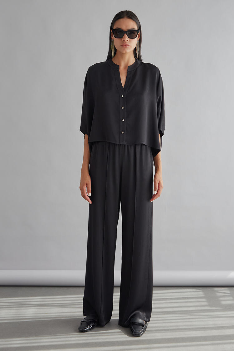 Satin pants - Black S