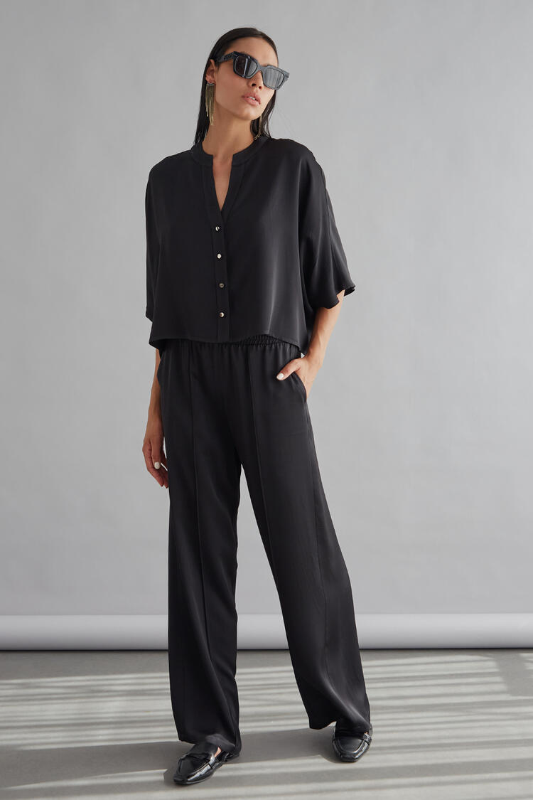 Satin pants - Black S