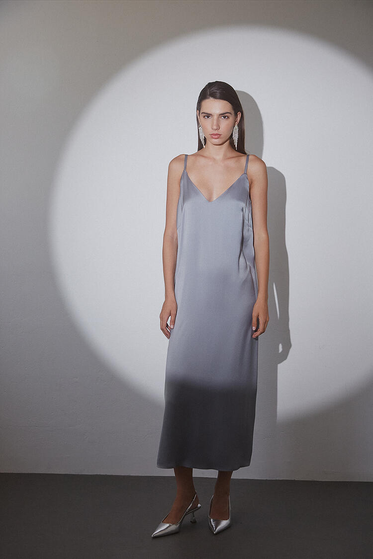 Satin lingerie dress - Grey S