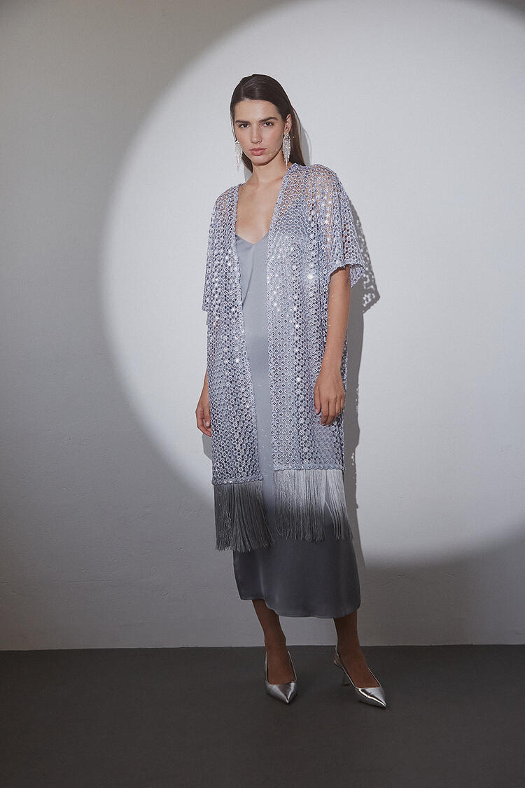 Satin lingerie dress - Grey S