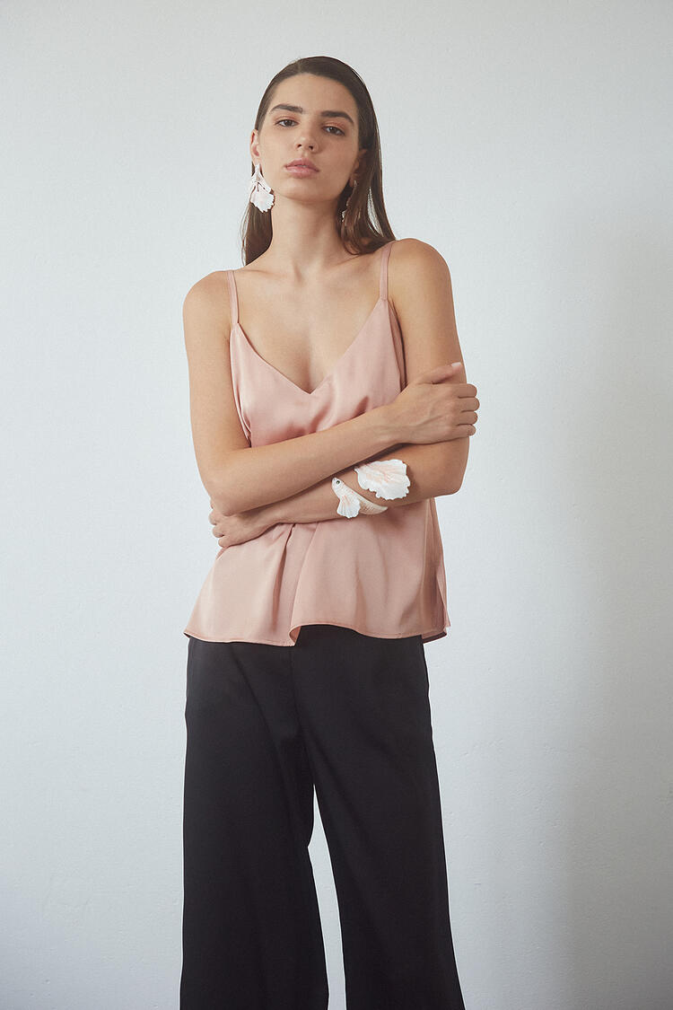 Top satin lingerie - Pink M