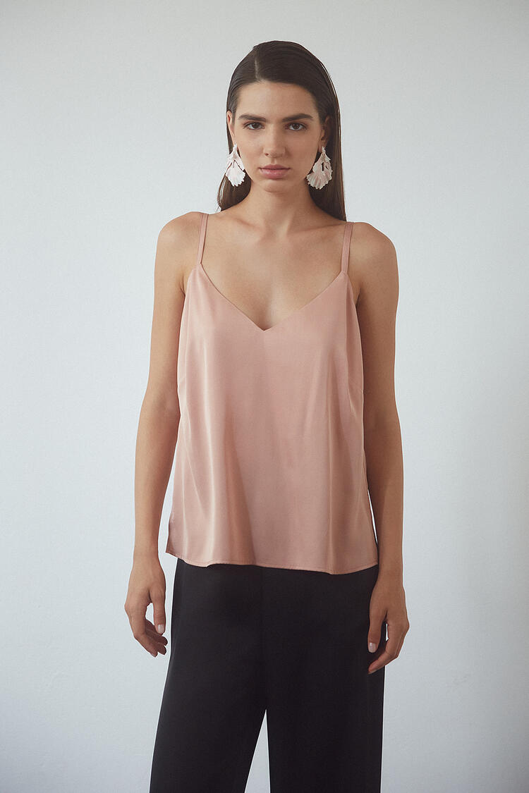Top satin lingerie - Pink M