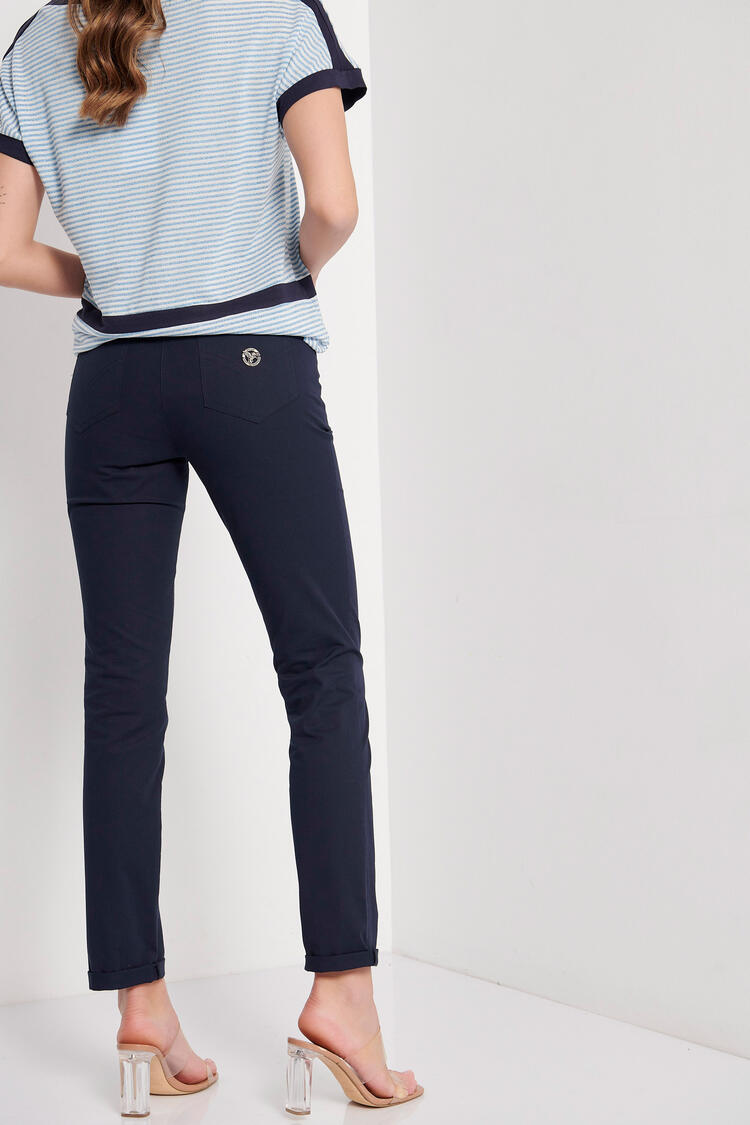 Basic five-pocket pants - Blue S