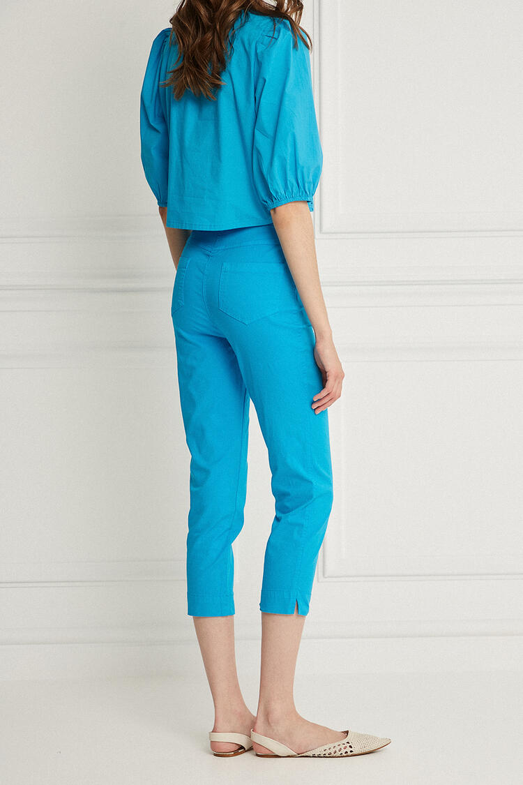 Cropped pants - SKY BLUE XS