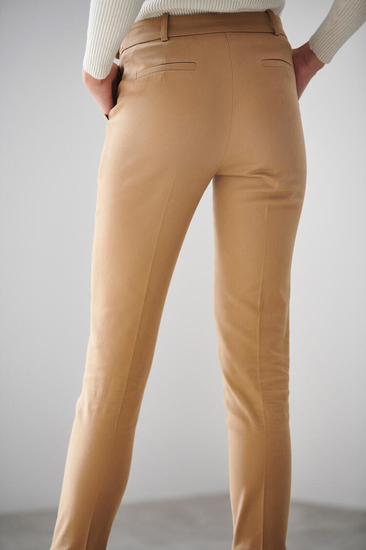 Trousers in a straight line - Beige XS