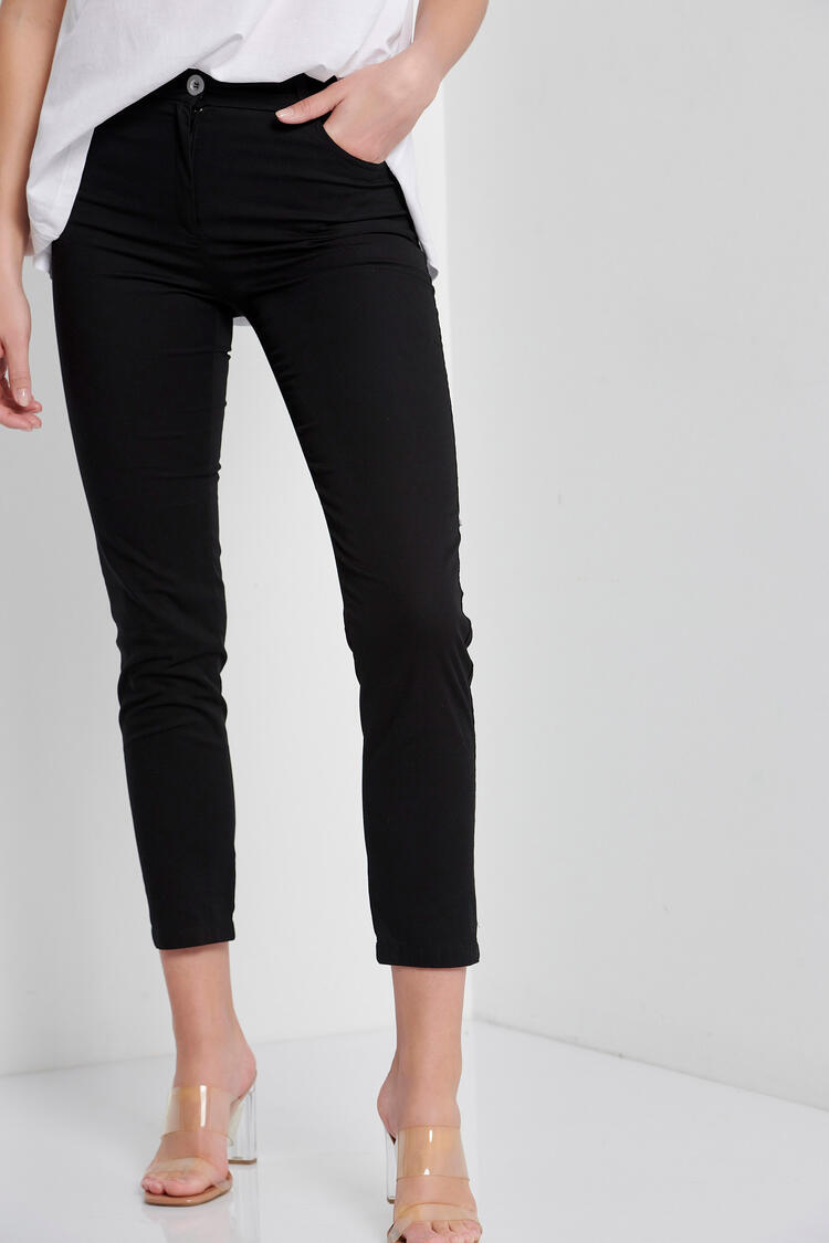 High-waisted pants - Black XS
