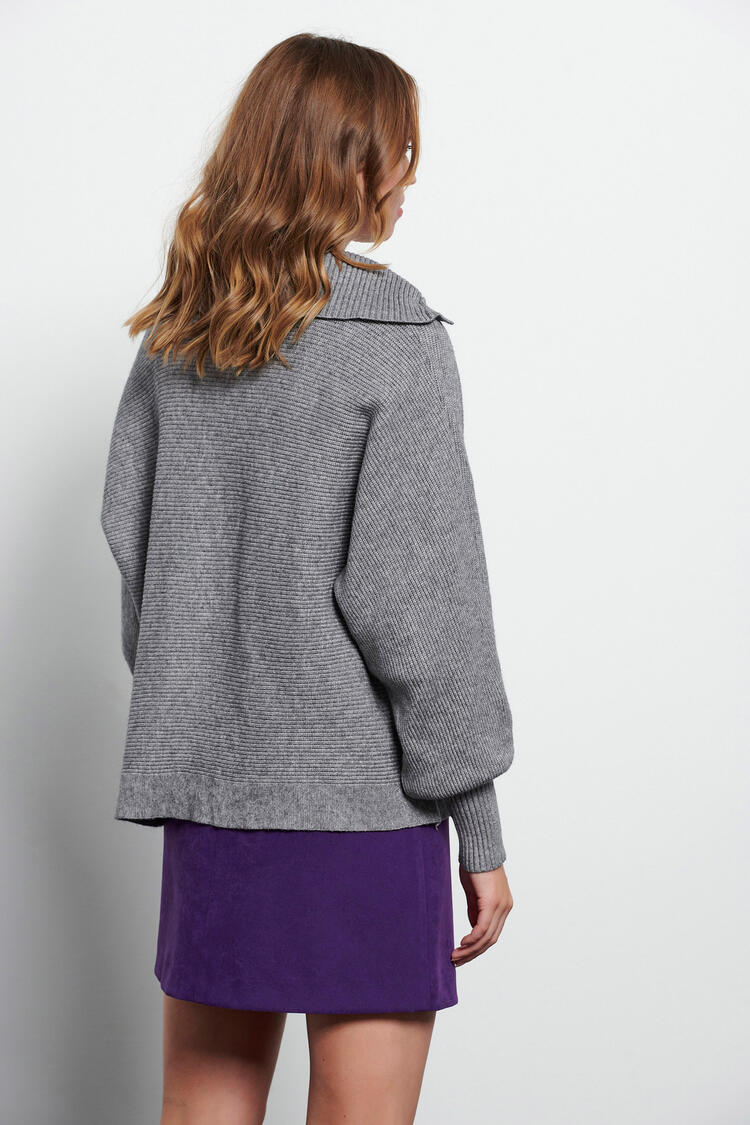 Suede mini skirt - Purple S