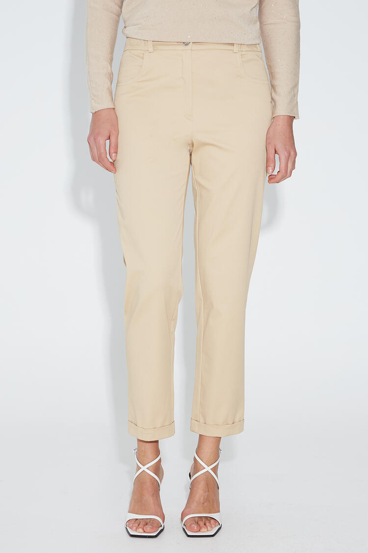 Cotton pants - Beige M