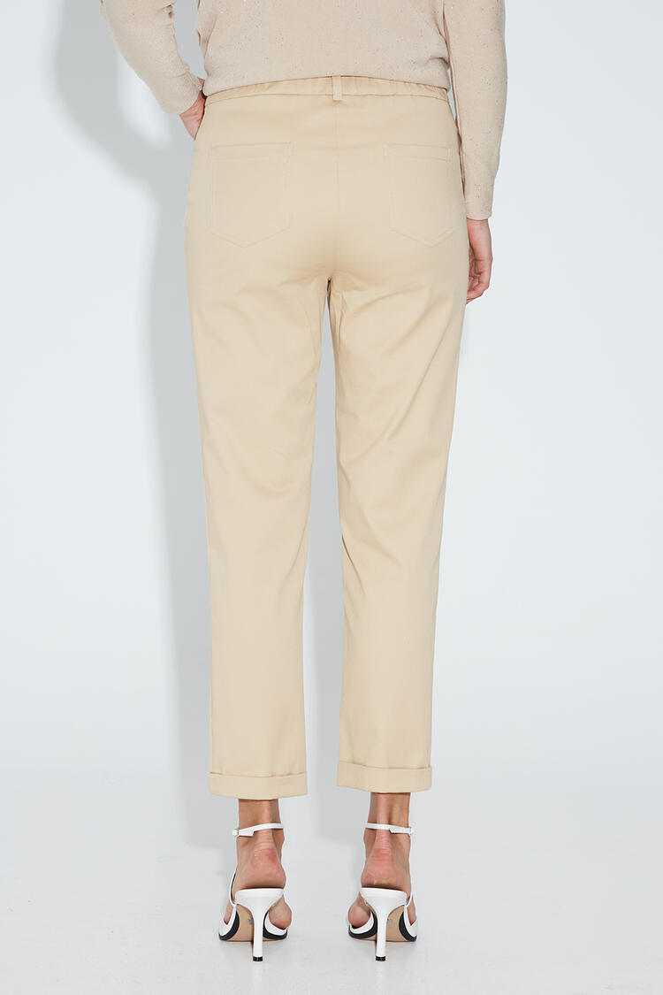 Cotton pants - Beige S