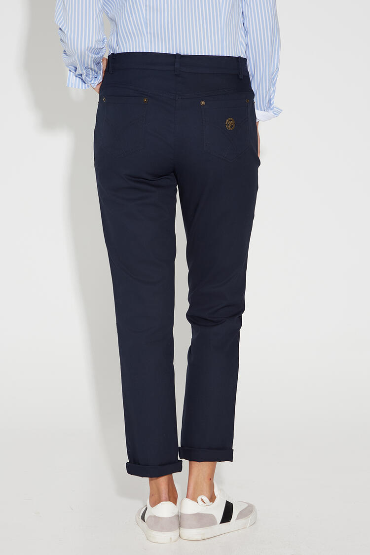 Basic straight trousers - Blue M