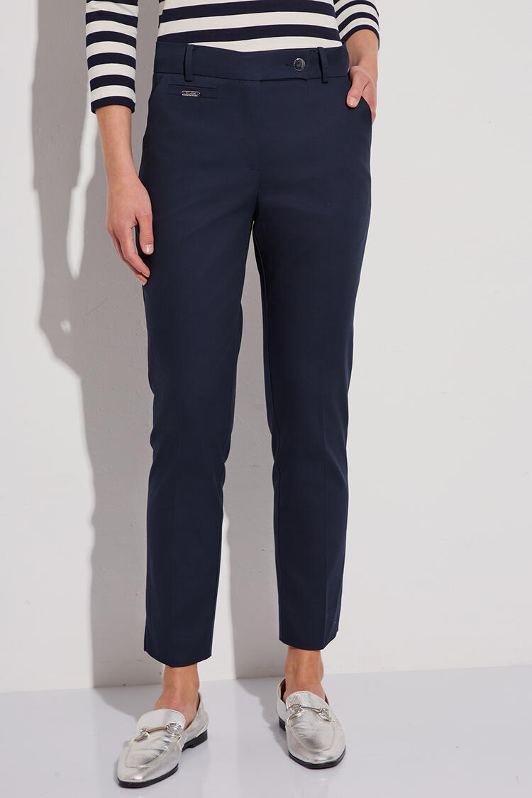 Cotton office pants - Blue S