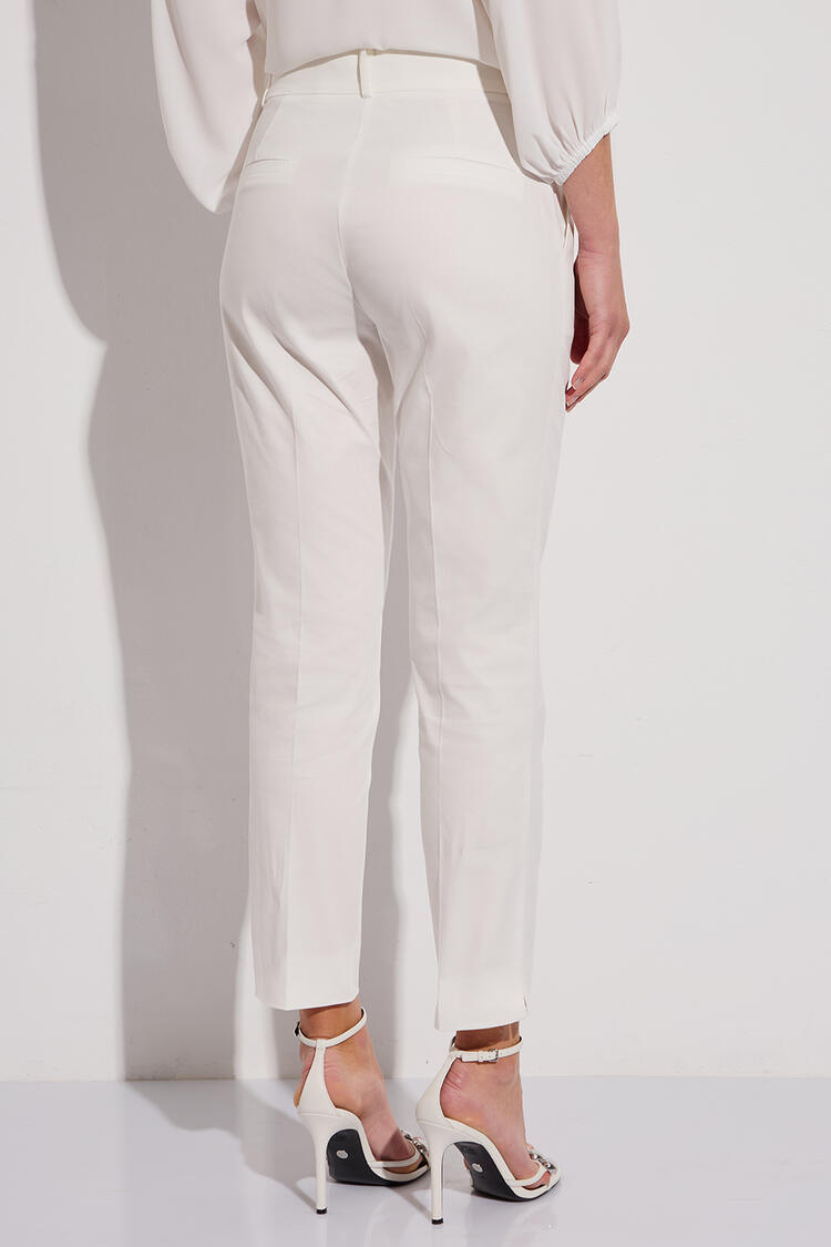 Cotton office pants - White S
