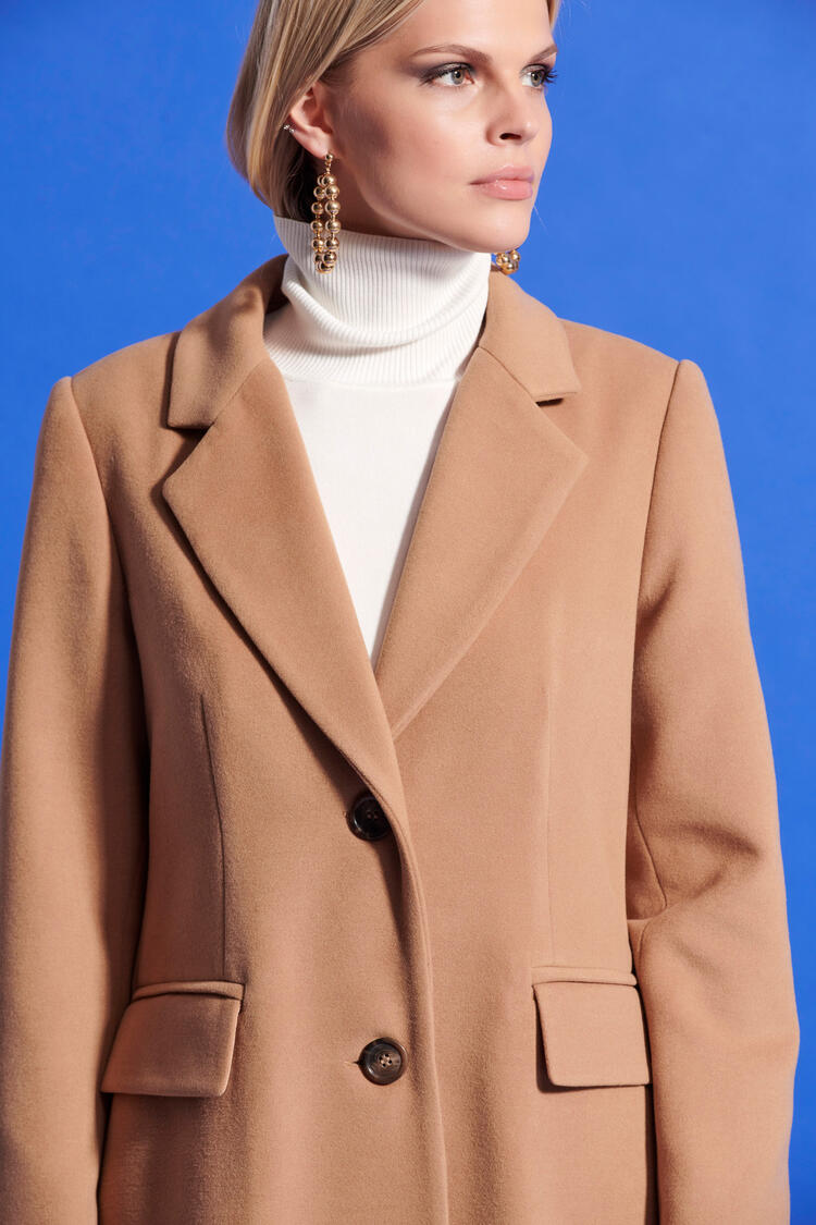 Straight coat - Camel S