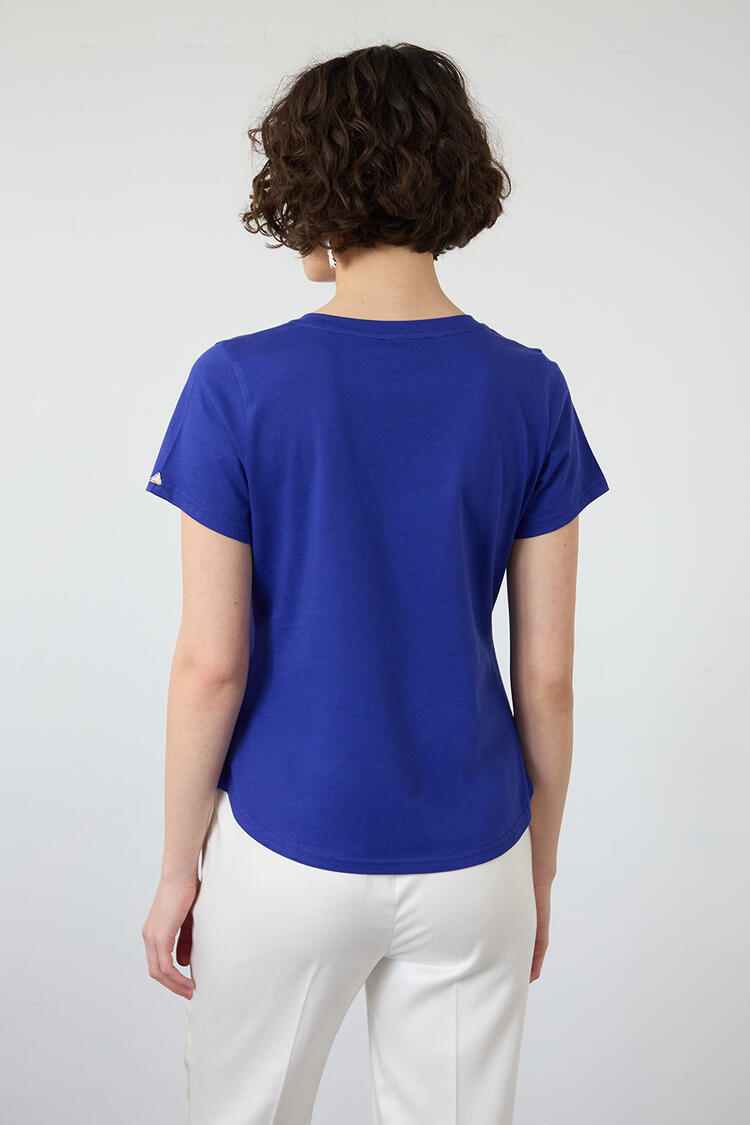 Cotton T-shirt - Electric Blue M