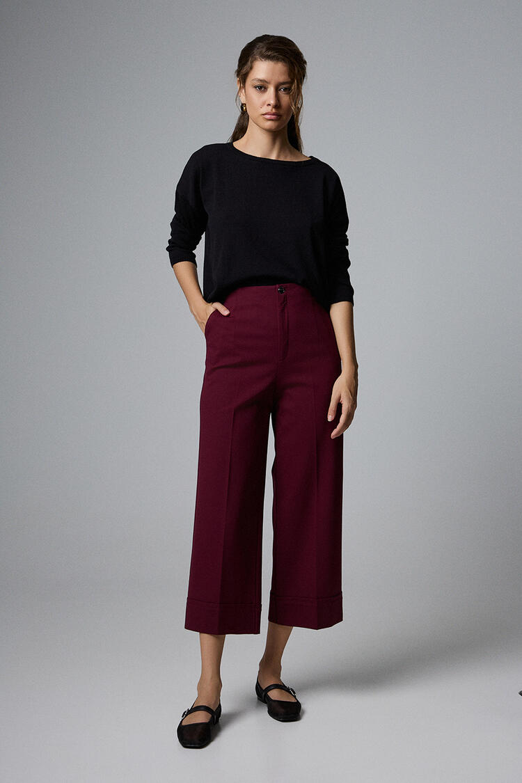 Zip up panties - Burgundy M