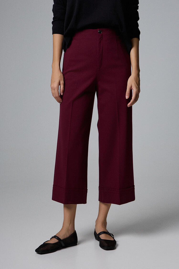 Zip up panties - Burgundy M