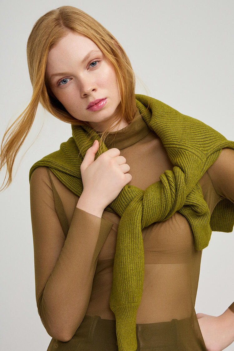 Tulle blouse - Chaki S/M