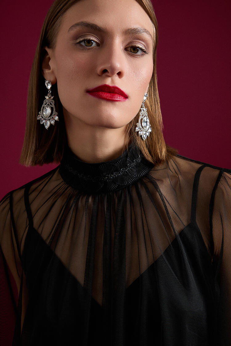 Sheer dress. - Black S