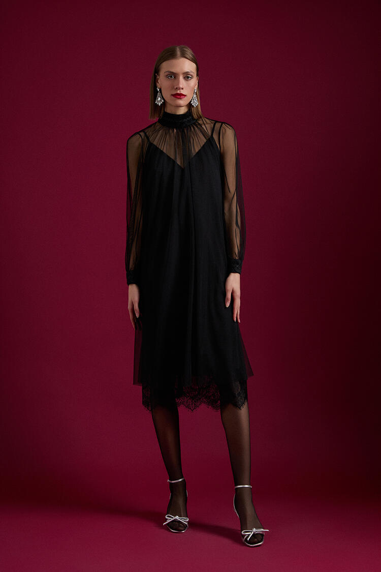 Sheer dress. - Black S