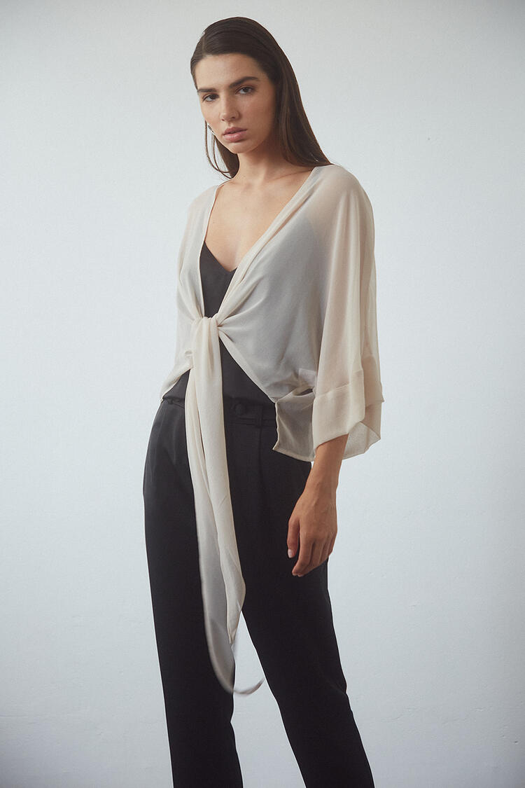 Muslin bolero - Vanilla O/S