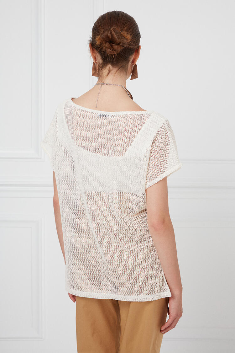 Knitted blouse - Off White S/M