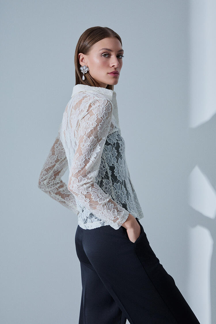 Lace shirt - Off White S