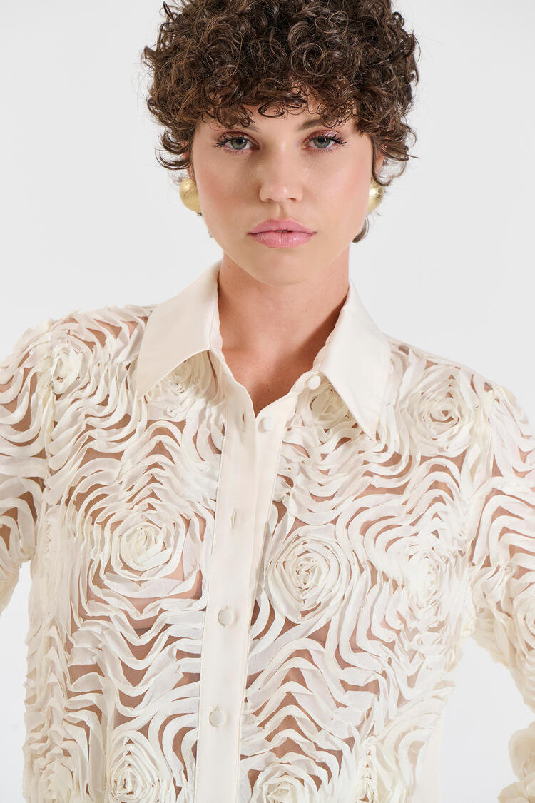 Textured Shirt - Off White M