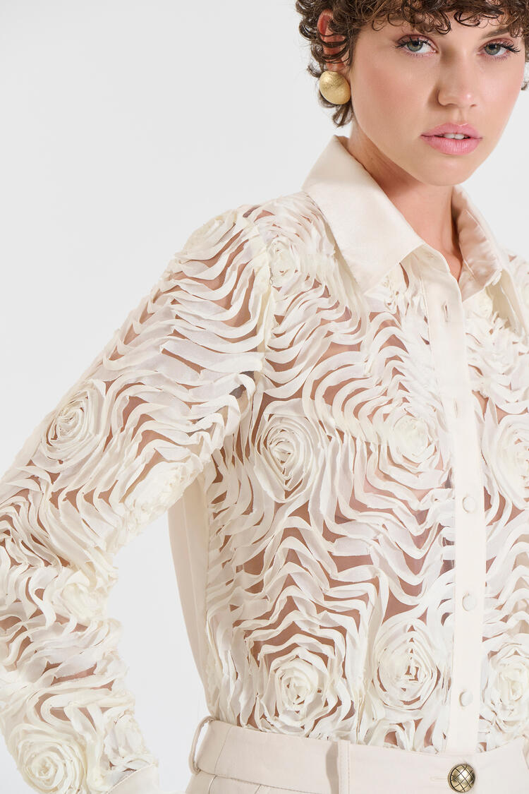 Textured Shirt - Off White M