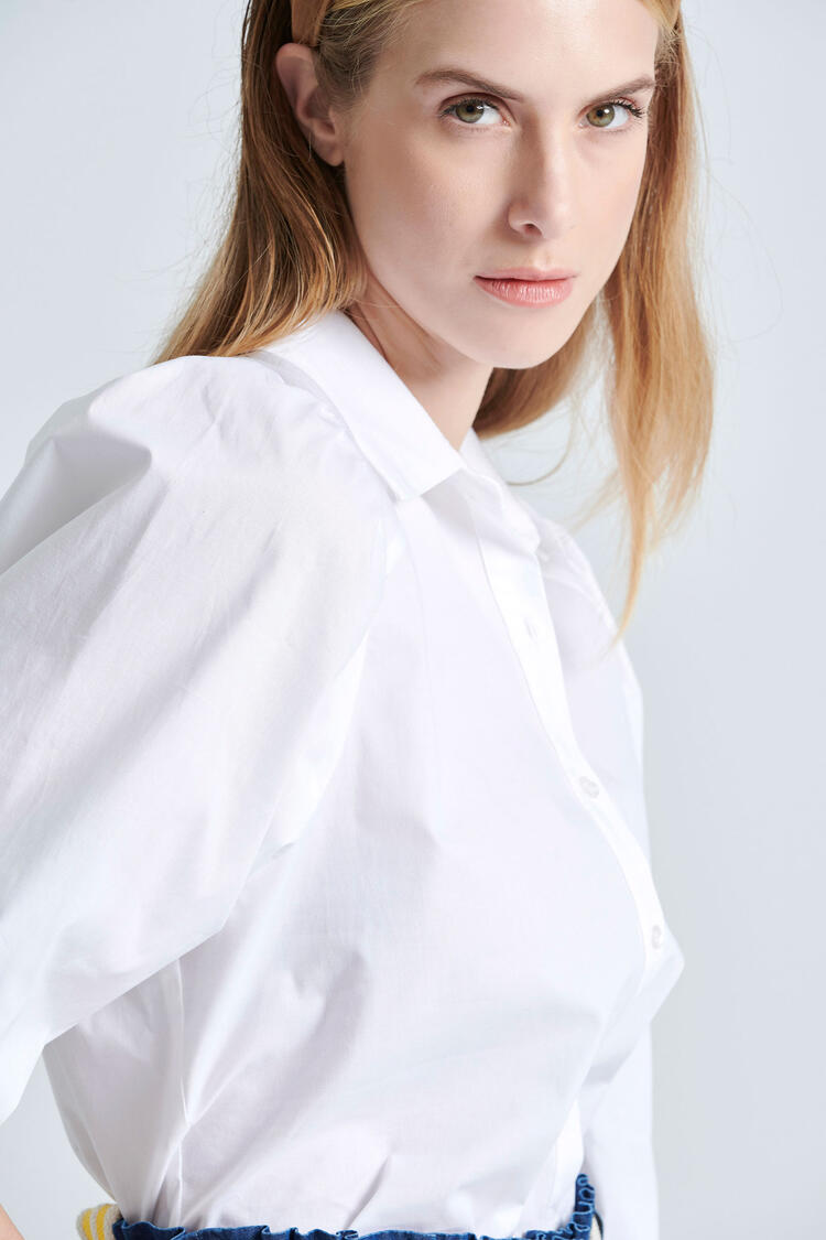 Poplin shirt - White S