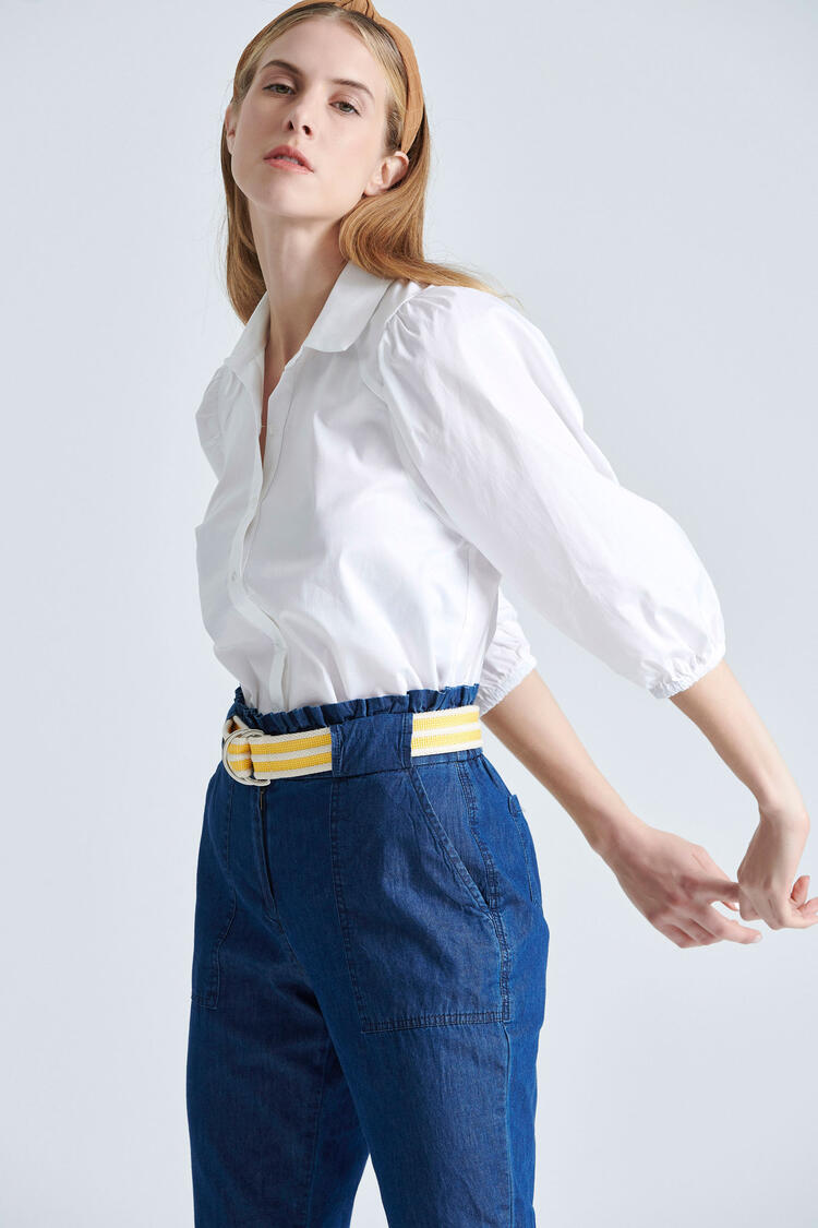 Poplin shirt - White S