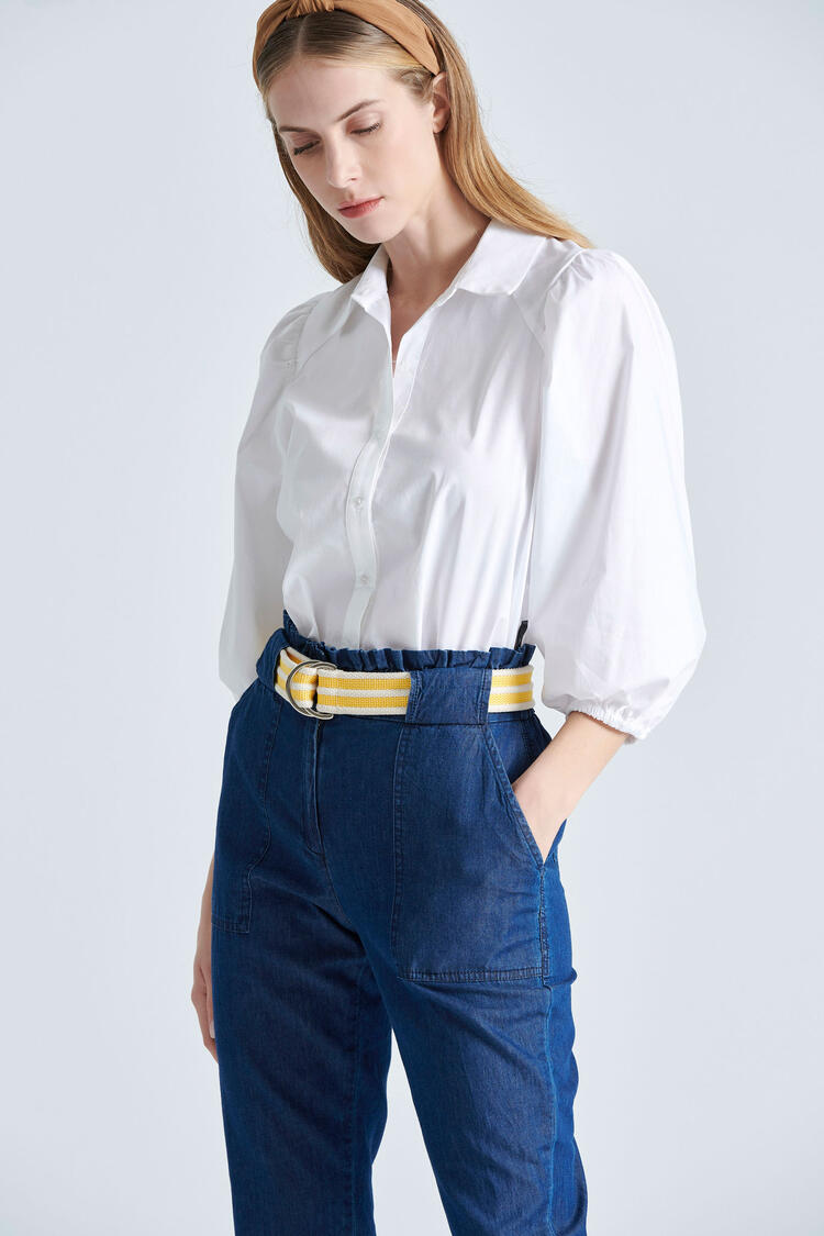 Poplin shirt - White S