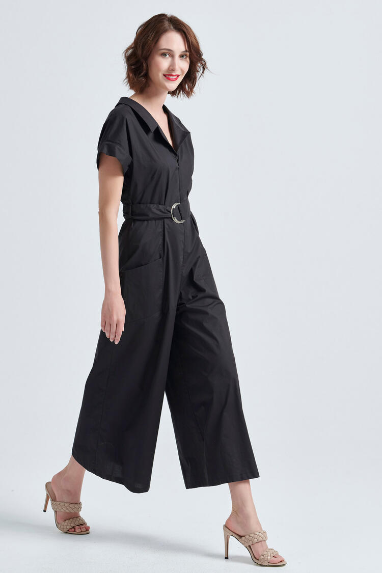 Cropped overalls - Black S