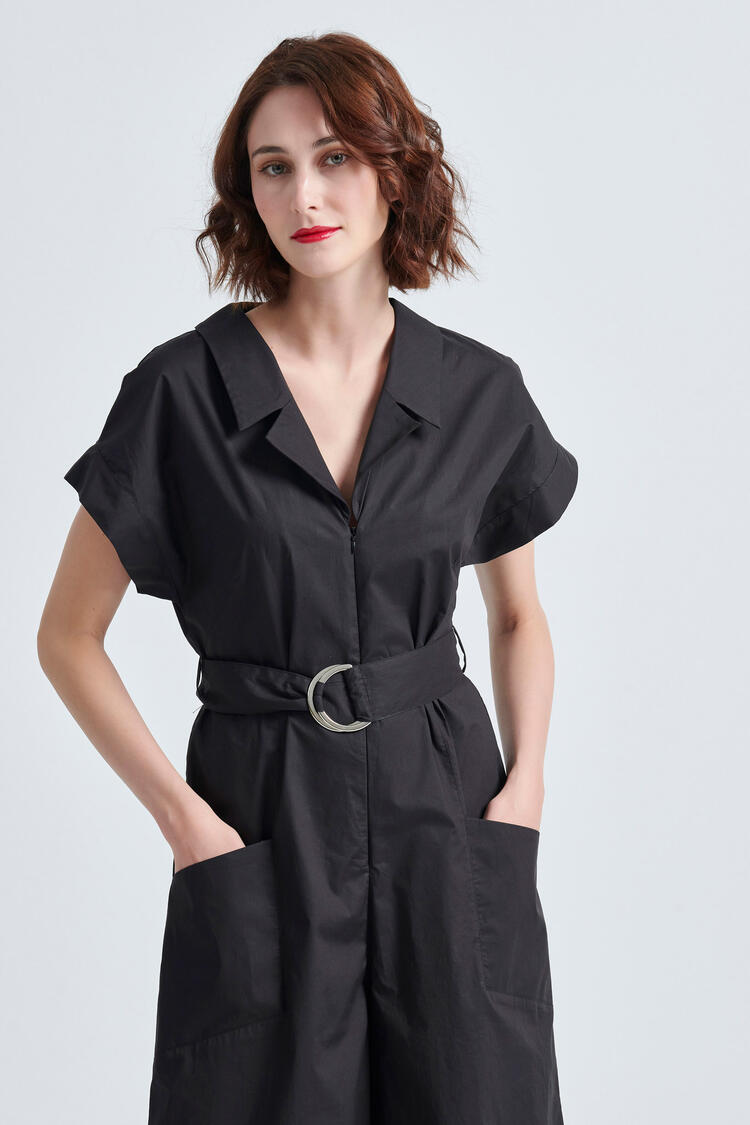 Cropped overalls - Black S