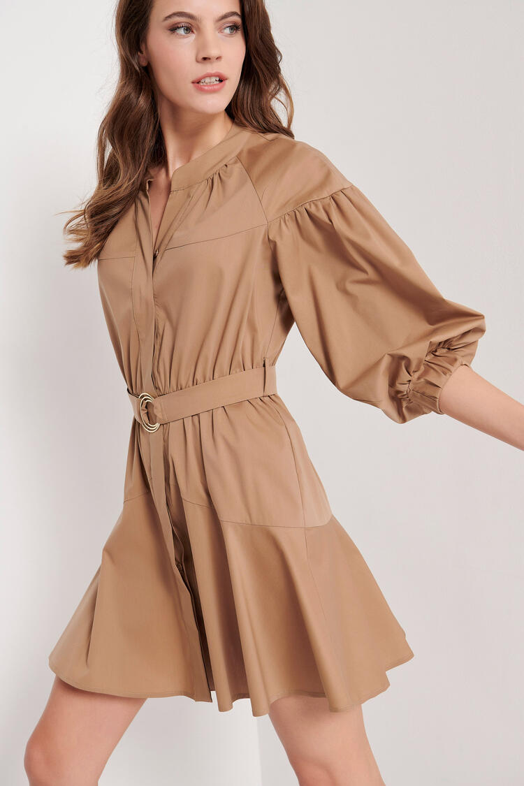 Dress with inflatable sleeves - Beige S
