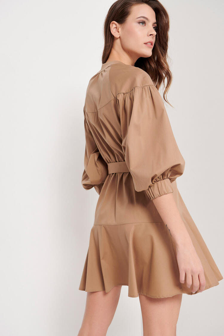 Dress with inflatable sleeves - Beige S